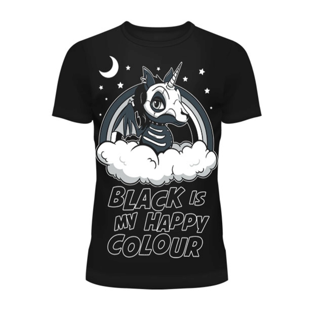 Cupcake Cult - BLACK IS MY HAPPY COLOUR Top - Noir